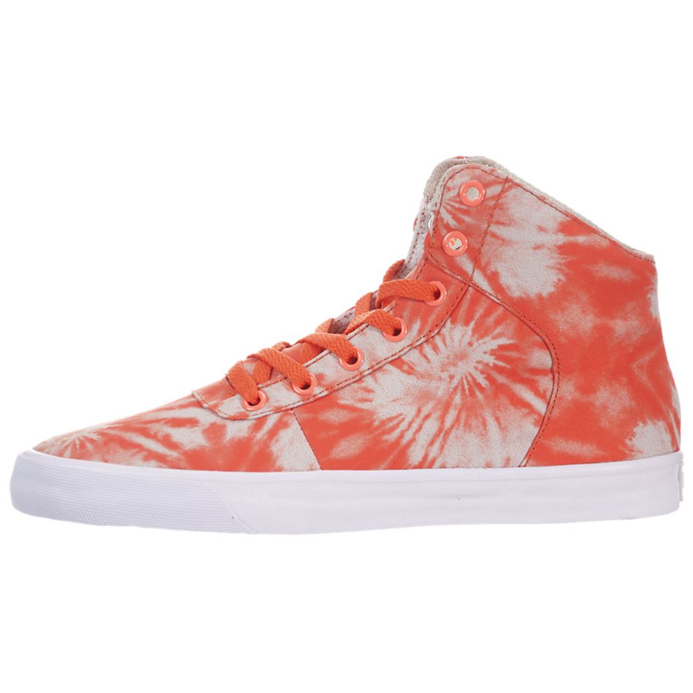 Chaussures de Skate Supra Cuttler Orange Neon Orange/Cement-White Femme | RAD-21794003